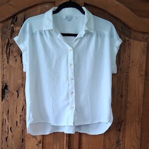 Rose & Olive White Button-Down Women's Shirt